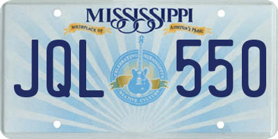 MS license plate JQL550