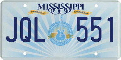 MS license plate JQL551