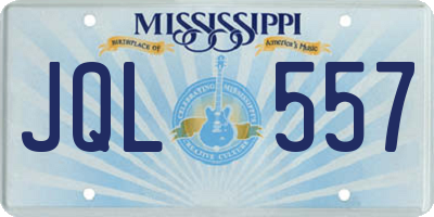 MS license plate JQL557