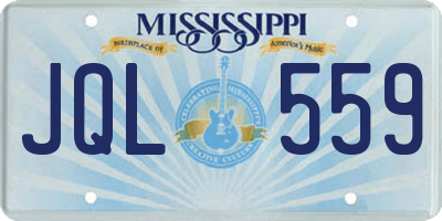 MS license plate JQL559