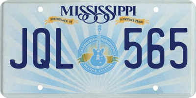 MS license plate JQL565