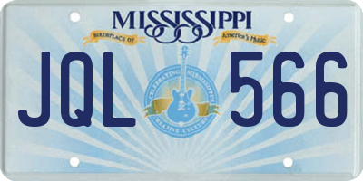 MS license plate JQL566