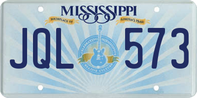 MS license plate JQL573