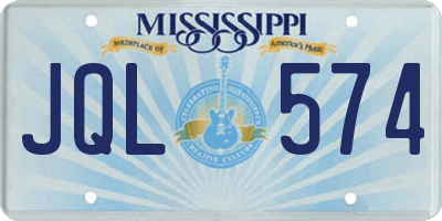 MS license plate JQL574