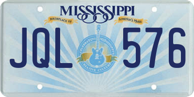 MS license plate JQL576