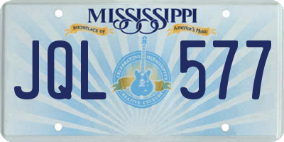 MS license plate JQL577