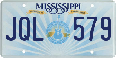 MS license plate JQL579