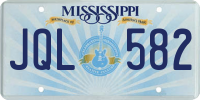 MS license plate JQL582