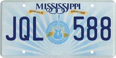 MS license plate JQL588