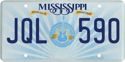 MS license plate JQL590