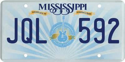 MS license plate JQL592