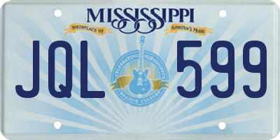 MS license plate JQL599