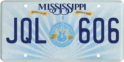 MS license plate JQL606
