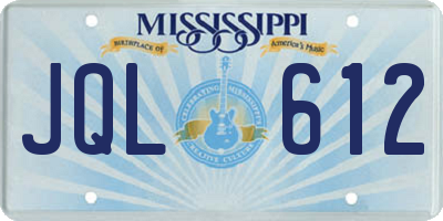 MS license plate JQL612