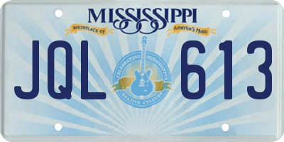 MS license plate JQL613
