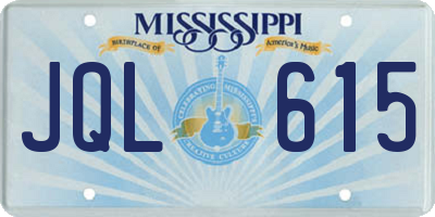 MS license plate JQL615