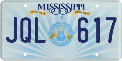 MS license plate JQL617