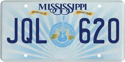 MS license plate JQL620