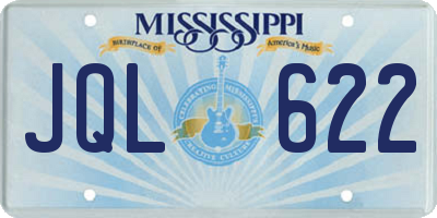 MS license plate JQL622