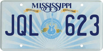 MS license plate JQL623