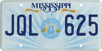 MS license plate JQL625