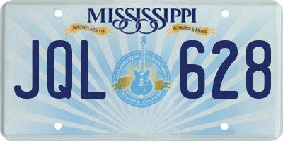 MS license plate JQL628