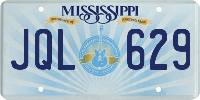 MS license plate JQL629