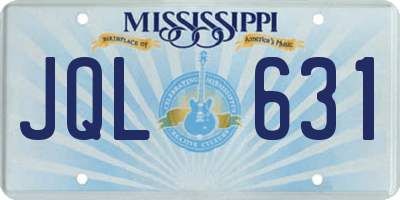 MS license plate JQL631