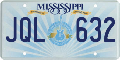 MS license plate JQL632