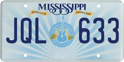 MS license plate JQL633