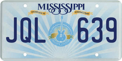 MS license plate JQL639