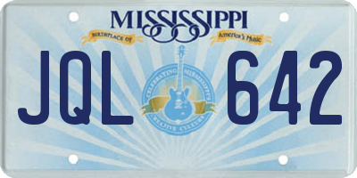 MS license plate JQL642