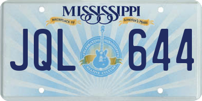 MS license plate JQL644