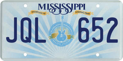 MS license plate JQL652