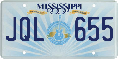 MS license plate JQL655
