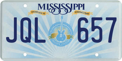 MS license plate JQL657