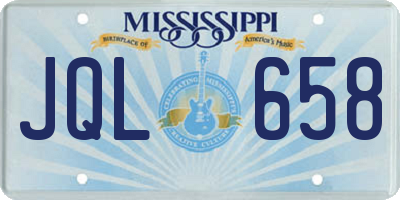 MS license plate JQL658