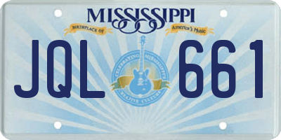 MS license plate JQL661