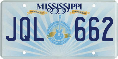 MS license plate JQL662