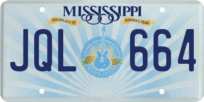 MS license plate JQL664