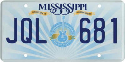 MS license plate JQL681