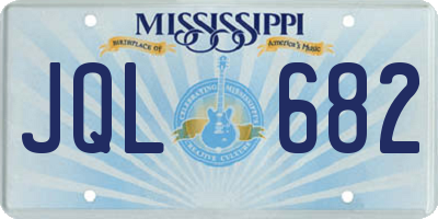 MS license plate JQL682