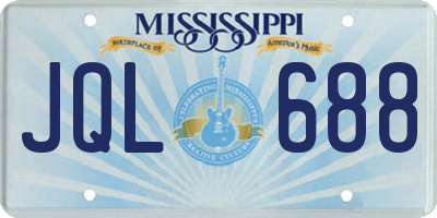 MS license plate JQL688