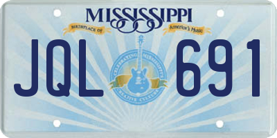 MS license plate JQL691