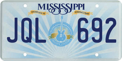 MS license plate JQL692