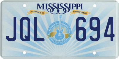 MS license plate JQL694