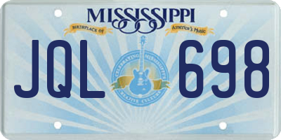 MS license plate JQL698