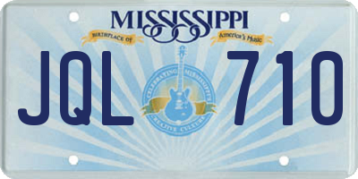 MS license plate JQL710