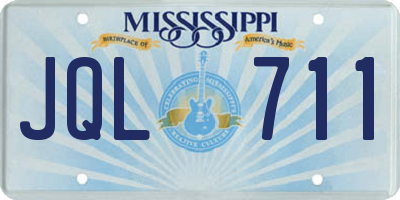MS license plate JQL711
