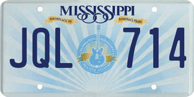 MS license plate JQL714